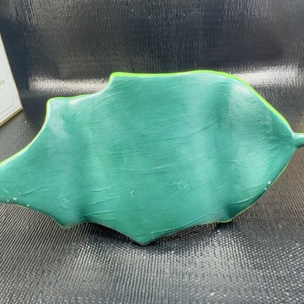 Hand Made Mexican Pottery Parrot Bird On Leaf Tree Sculpture Artist Signed‎ VTG